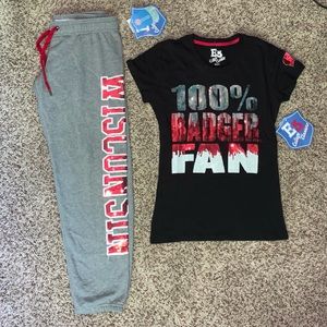 NWT Wisconsin badger athletic set